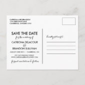 POSTALE FAIRE-PART SCRIPT BLACK WHIMSICAL ENREGISTRER LA CARTE POSTAL (Dos)