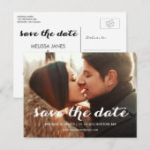 Postale Faire-part Script en gras | Photo Enregistrer la date Carte p (Devant / Derrière)