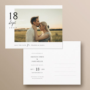 Postale Faire-part Simplement élégant Enregistrer la date carte posta