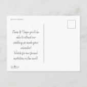 Postale Faire-part Simplicité éloquente Enregistrer la date Carte pos (Dos)