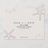 Postale Faire-part Starfish Beach Wedding Enregistrer la date Carte p (Devant)