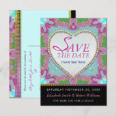 Postale Faire-part Super Bohemian Hippy Enregistrer la date Carte pos (Devant / Derrière)