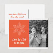 Postale Faire-part Sweet Snowflake Enregistrer la date Carte postale, (Devant / Derrière)