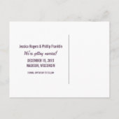 Postale Faire-part Sweet Snowflake Enregistrer la date carte postale, (Dos)