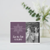 Postale Faire-part Sweet Snowflake Enregistrer la date carte postale, (Debout devant)
