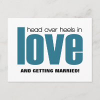 Tête sur talons Enregistrer la date Carte postale,