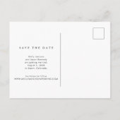 Postale Faire-part Texte Élégant Simple et Photo Carte de Préannonce (Dos)