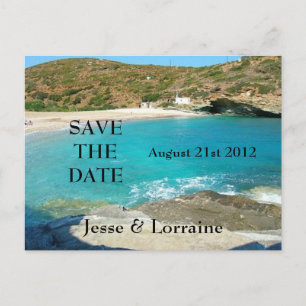 Postale Faire-part Thème de plage épousant 2 - sauvez la carte
