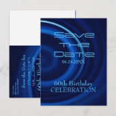 Postale Faire-part Vortex 60e anniversaire Enregistrer la date Carte  (Devant / Derrière)