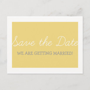Postale Faire-part Whimsy Enregistrer la date carte postale, Jaune