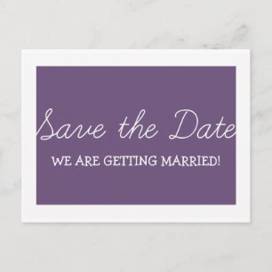 Postale Faire-part Whimsy Enregistrer la date carte postale, violet