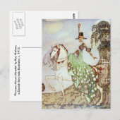 Postale Fairy Tale Princess Riding dans le monde Carte pos (Devant / Derrière)