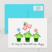 Postale "Faites plus de ce qui vous rend heureux" Carte po (Devant / Derrière)