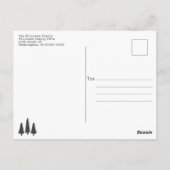 Postale Farmhouse Gris Buffalo Plaid Joyeux Carte de Noël (Dos)