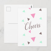 Postale Félicitations Acclamations Diplômé Confettis Carte (Devant / Derrière)