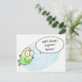 Postale Félicitations, Bien Fait, Super, Bravo, Carte Post (Debout devant)