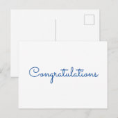 Postale félicitations carte de style de texte simple (Devant / Derrière)