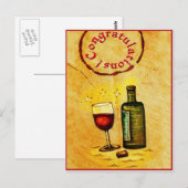 Postale Félicitations ! carte de vin (Devant / Derrière)