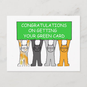 Postale Félicitations pour l'obtention de votre carte vert
