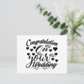 Postale Félicitations pour votre carte de mariage (Debout devant)