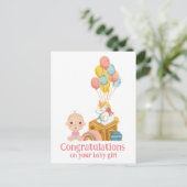 Postale Félicitations pour votre carte fille (Debout devant)