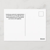 Postale Félicitations pour votre carte fille (Dos)