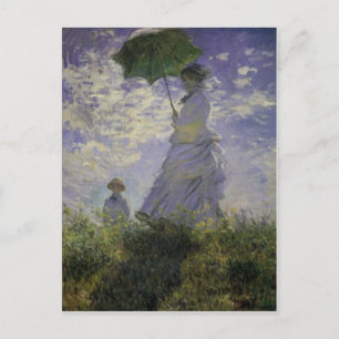 Postale Femme au parasol Claude Monet Carte de fête des mè