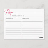 Postale Festive Fleurs Lumineuses Citrus Carte de recette  (Dos)