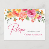 Postale Festive Fleurs Lumineuses Citrus Carte de recette  (Devant)