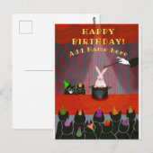 Postale Fête de la magie de chat chaque année Carte Plat (Devant / Derrière)