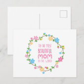Postale Fête de la mère de la maman la plus belle | Carte (Devant / Derrière)
