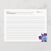 Postale Fête des mariées de la carte de recette Blue Dendr (Dos)