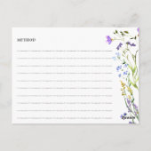 Postale Fête des mariées Fleur sauvage violet de la carte  (Dos)