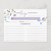 Postale Fête des mariées Fleur sauvage violet de la carte  (Devant)