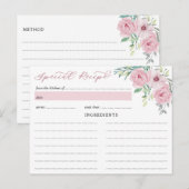 Postale Fête des mariées Rose rose Peony Carte Recette (Devant / Derrière)