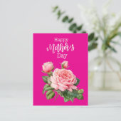 Postale Fête des mères avec carte rose (Debout devant)