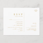 Postale Feuillage de Noël Moderne | Carte de réponse pour (Dos)