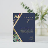 Postale Feuillage moderne de Noël | Carte de remerciement  (Debout devant)