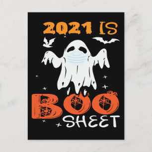 Postale Feuille de livre Drôle Fantôme Halloween Carte pos