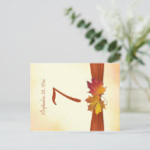 Postale Feuilles automnaux rouges et dorés Carte numéro de (Debout devant)