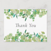 Postale Feuilles d'eucalyptus élégantes - Carte de remerci (Devant)