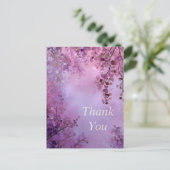 Postale Feuilles rose et violet clair violet Carte de reme (Debout devant)