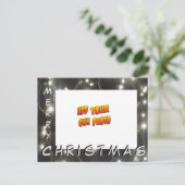 Postale Feux d'argent Noël AJOUTER VOTRE PHOTO Carte posta (Debout devant)