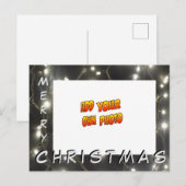 Postale Feux d'argent Noël AJOUTER VOTRE PHOTO Carte posta (Devant / Derrière)