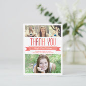 Postale Fier Banner Carte de remerciements de graduation (Debout devant)