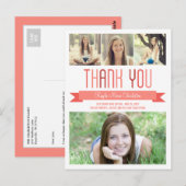 Postale Fier Banner Carte de remerciements de graduation (Devant / Derrière)