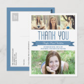 Postale Fier Banner Carte de remerciements de graduation (Devant / Derrière)