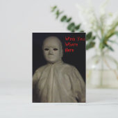 Postale Figure d'horreur en blanc que vous étiez ici Carte (Debout devant)