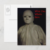 Postale Figure d'horreur en blanc que vous étiez ici Carte (Devant / Derrière)