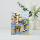 Postale Fille avec Horse Carte en tout temps (Debout devant)